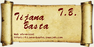Tijana Basta vizit kartica